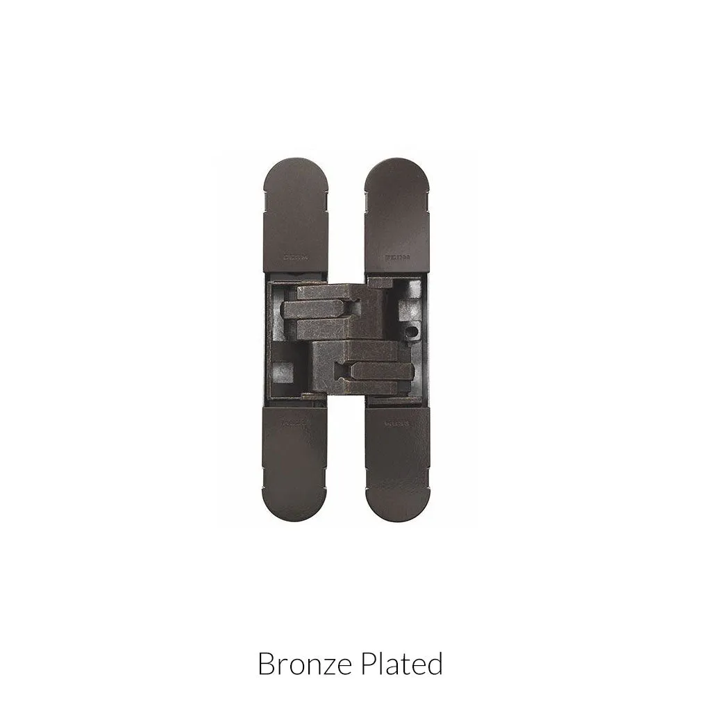 130x30mm Ceam 3D Concealed Hinge & Intumescent Pads - Suits Fire Doors - 7 Finishes - Single Hinge