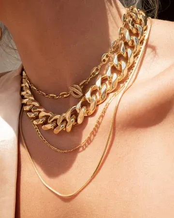 18K Gold Cuban Chunky Chain Necklace