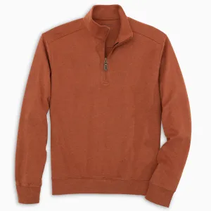 Andy Thornal Men's 1/4 zip Long Sleeve Sweater- Rust 160510-25