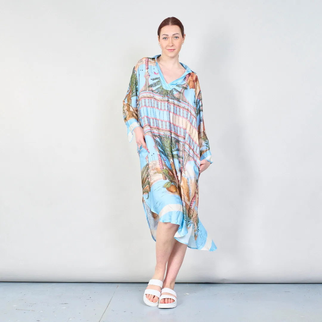 Arabian nightscape print flowy tunic wholesale