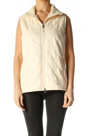 Beige Quilted Jacket