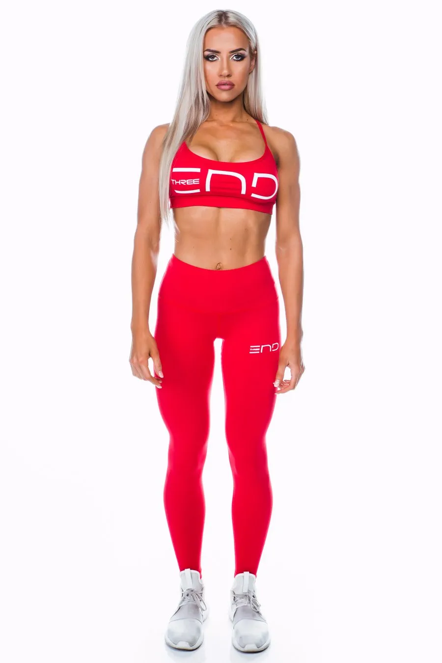 BOSS HIGH WAIST LEGGINGS - RED