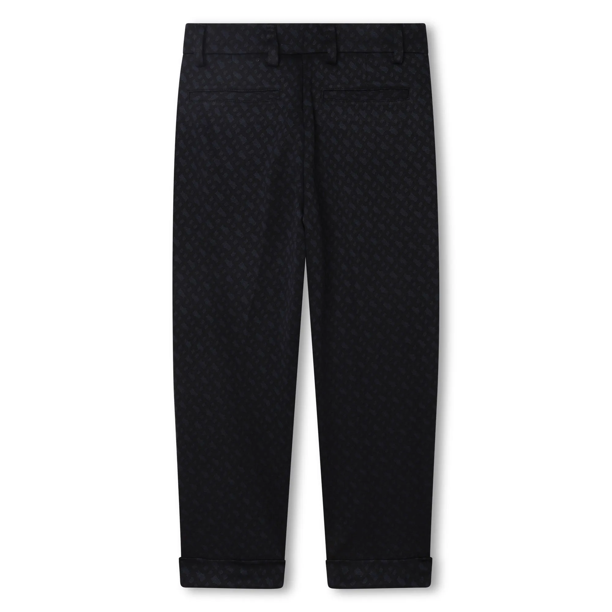 BOSS KIDSWEAR Electric Blue Monogram Suit Trousers