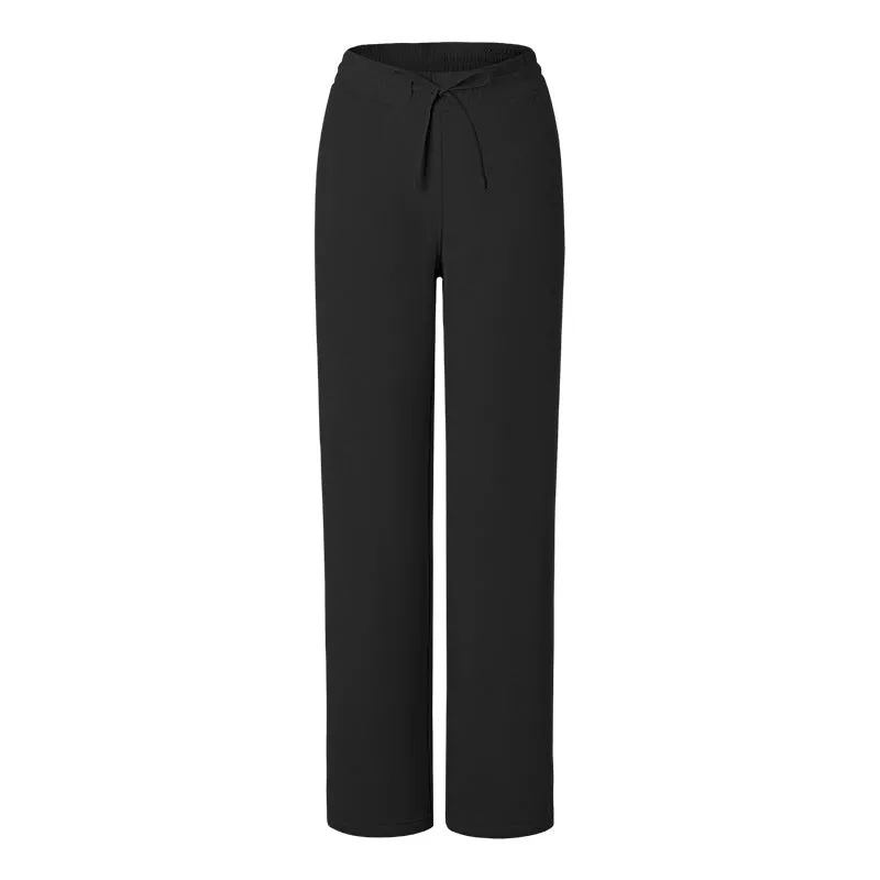 Brushed Lining Warm Loose Track Pants Women Comfortable Skin Friendly All Match Yoga Casual Sweatpants Women