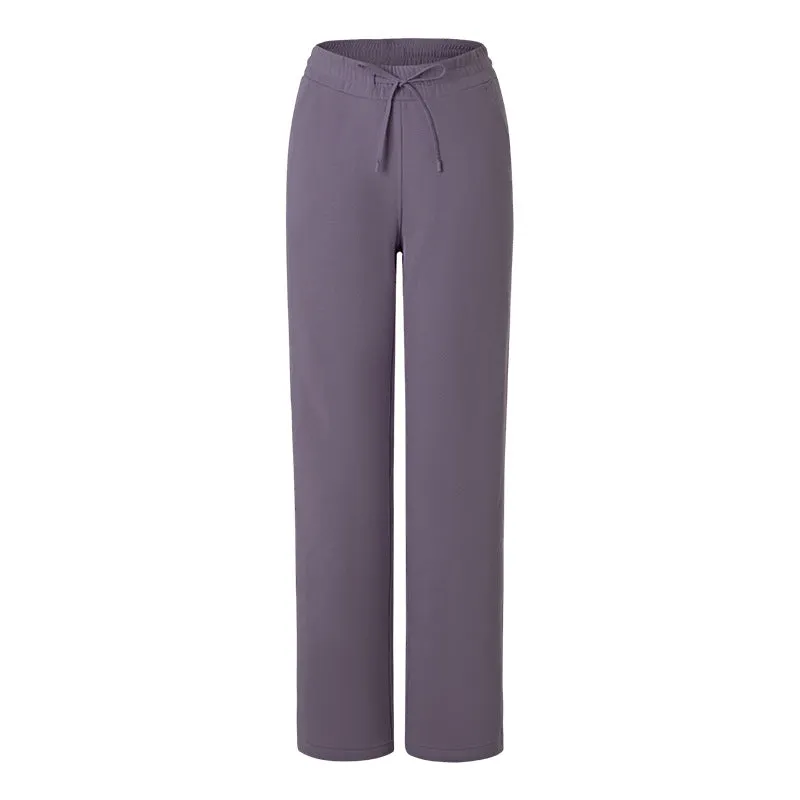 Brushed Lining Warm Loose Track Pants Women Comfortable Skin Friendly All Match Yoga Casual Sweatpants Women