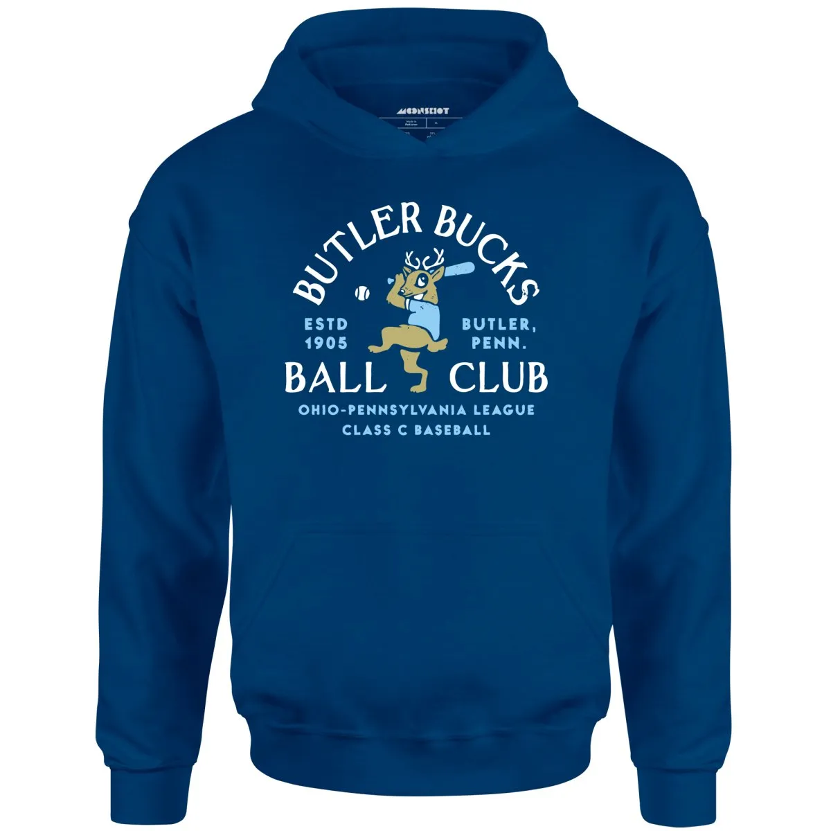 Butler Bucks - Pennsylvania - Vintage Defunct Baseball Teams - Unisex Hoodie