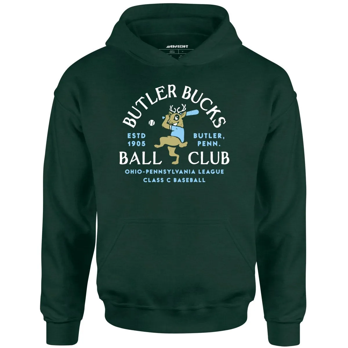 Butler Bucks - Pennsylvania - Vintage Defunct Baseball Teams - Unisex Hoodie