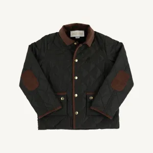 Caldwell Quilted Coat - Montague Moss with Chelsea Chocolate Corduroy Collar