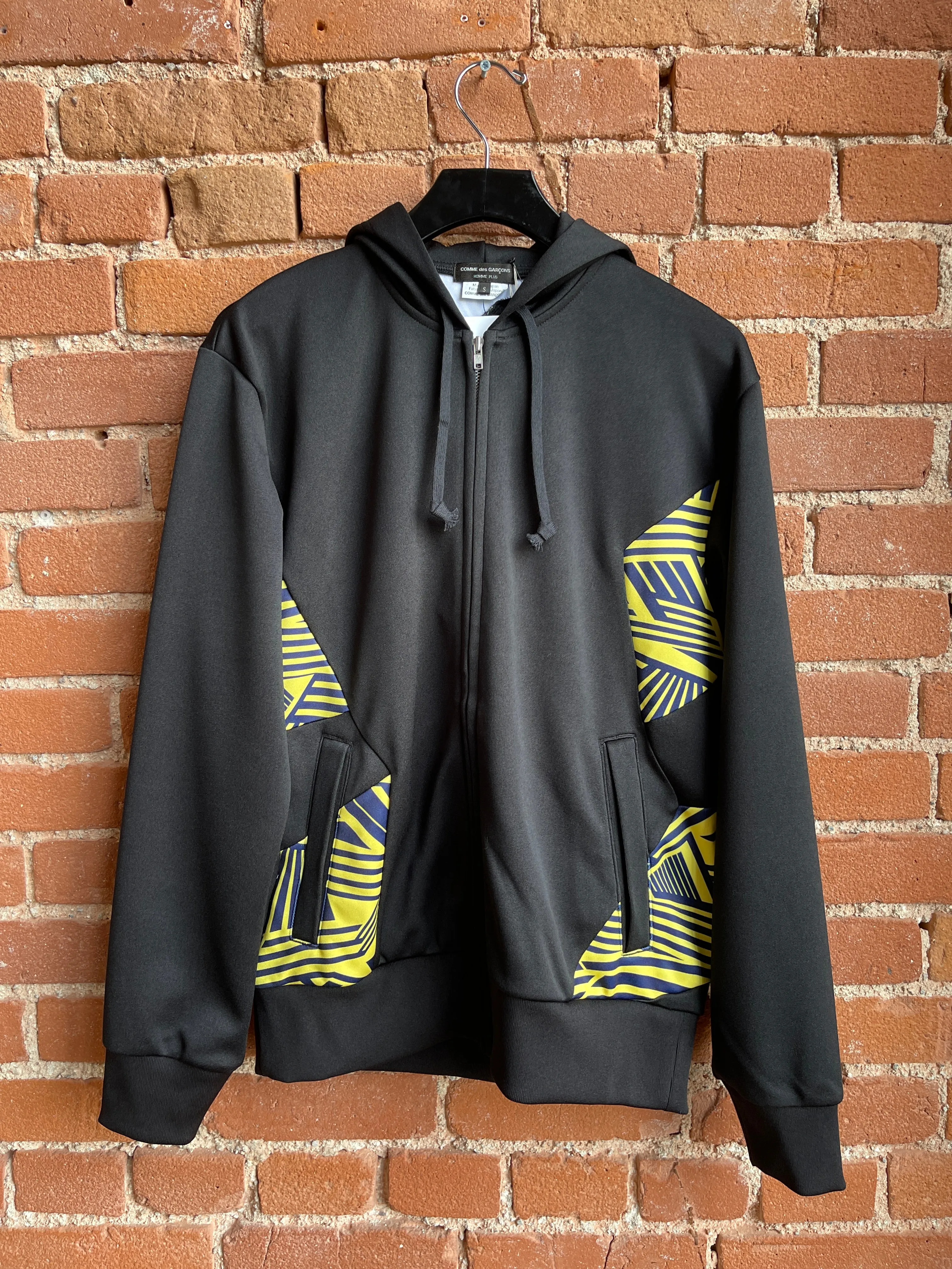 COMME des GARÇONS HOMME  PATTERNED HOODIE YELLOW SS23