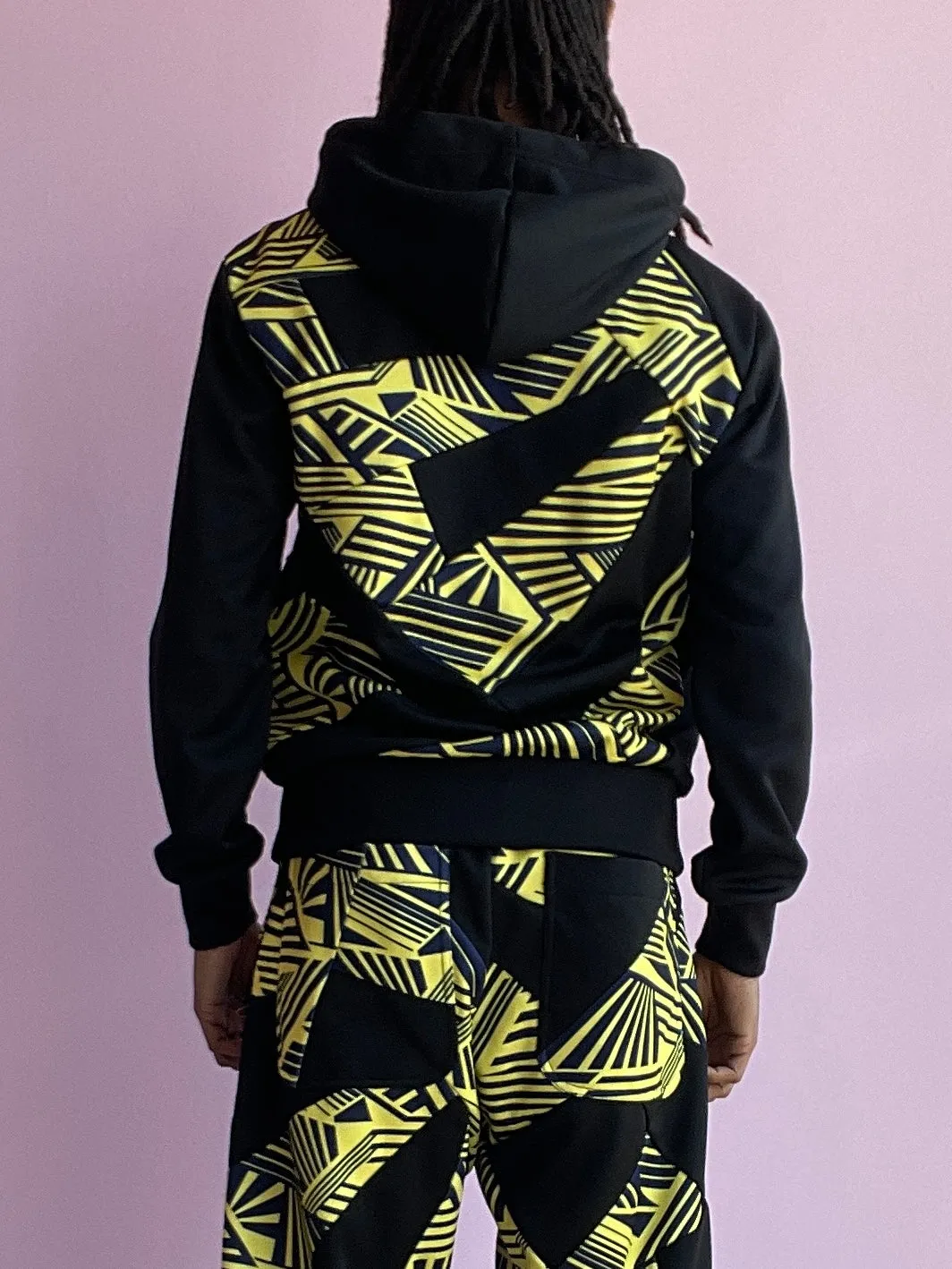 COMME des GARÇONS HOMME  PATTERNED HOODIE YELLOW SS23