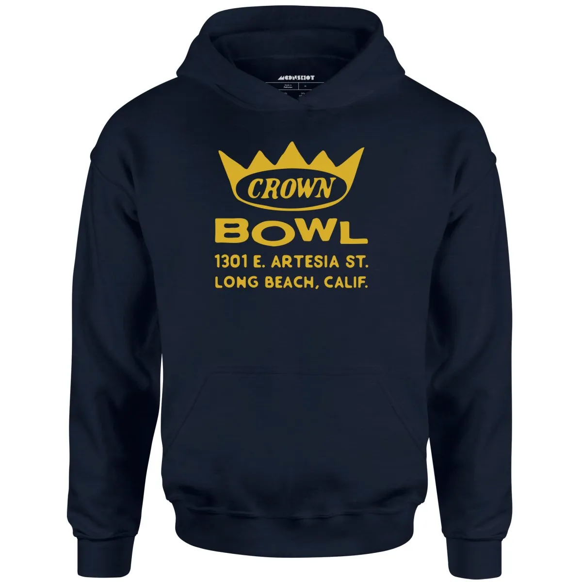 Crown Bowl - Long Beach, CA - Vintage Bowling Alley - Unisex Hoodie