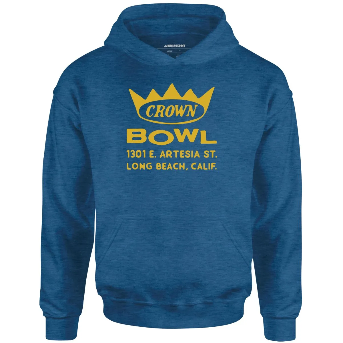 Crown Bowl - Long Beach, CA - Vintage Bowling Alley - Unisex Hoodie