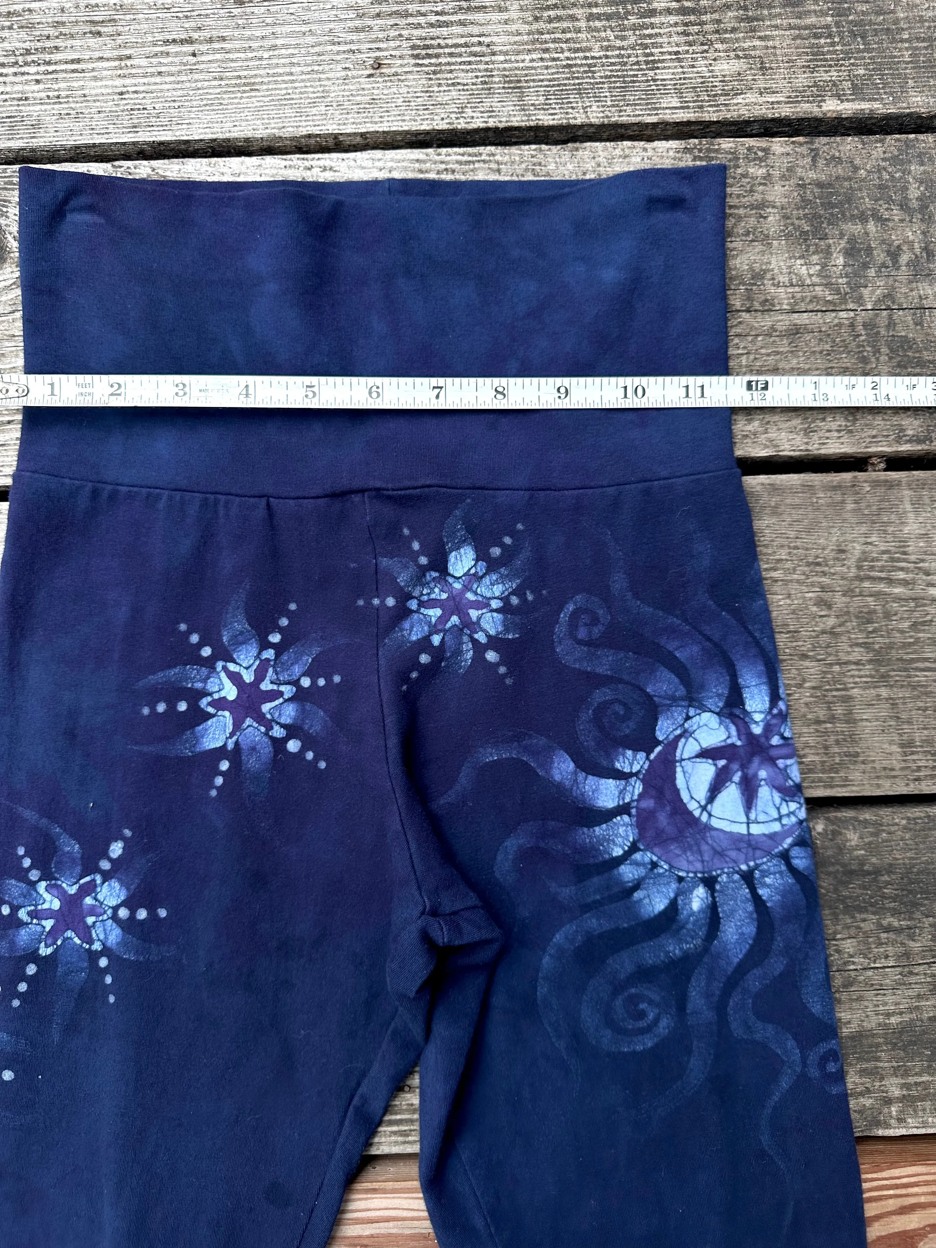 Dark Blue Moon and Stars Stretchy Movement Pants