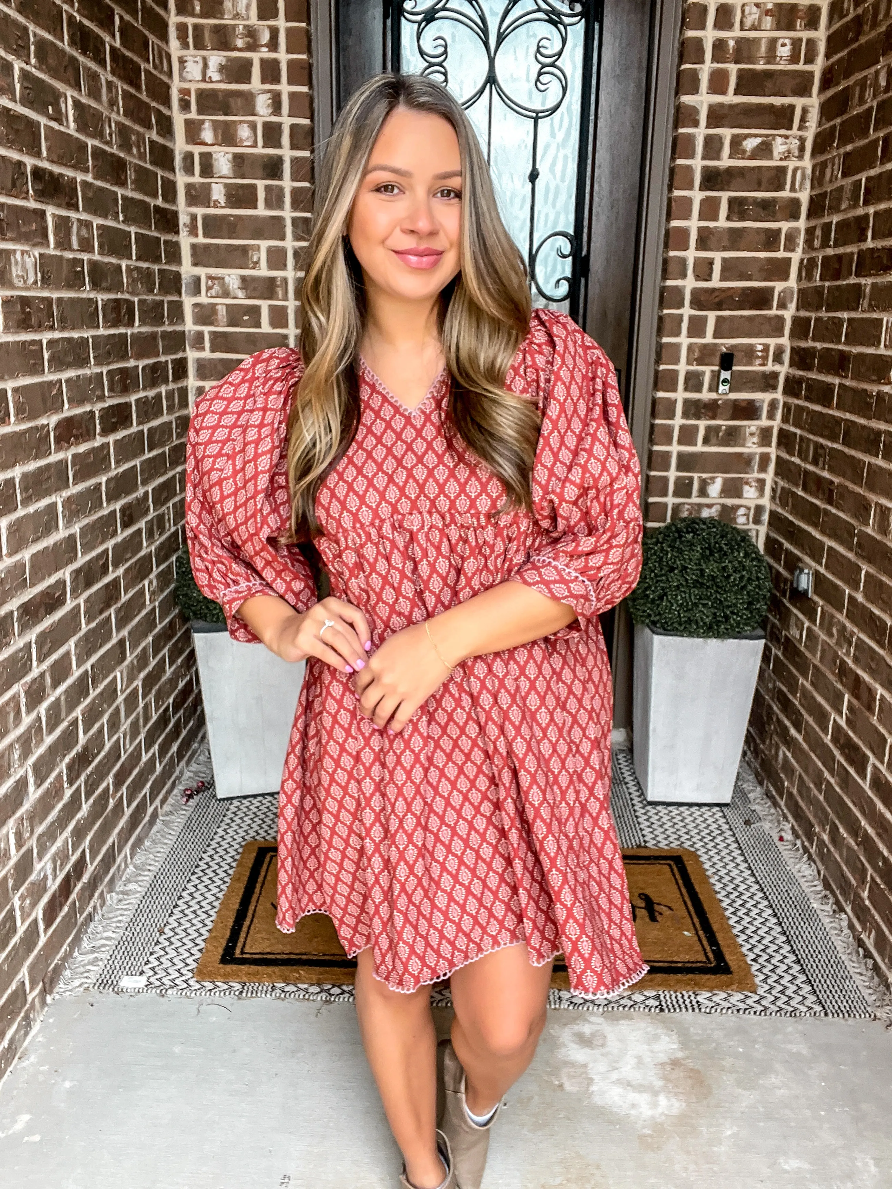 Day Date Terracotta Mini Dress