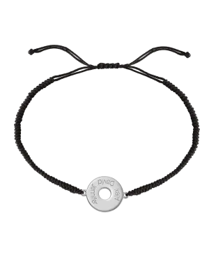 Donut Cord Bracelet - 925 Sterling Silver