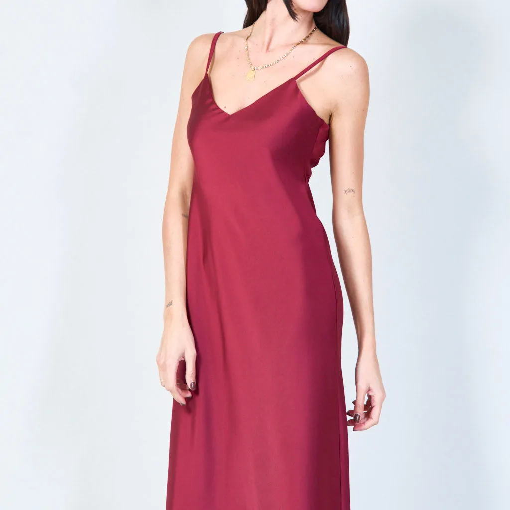 Elegant slip dress with adjustable straps wholesale