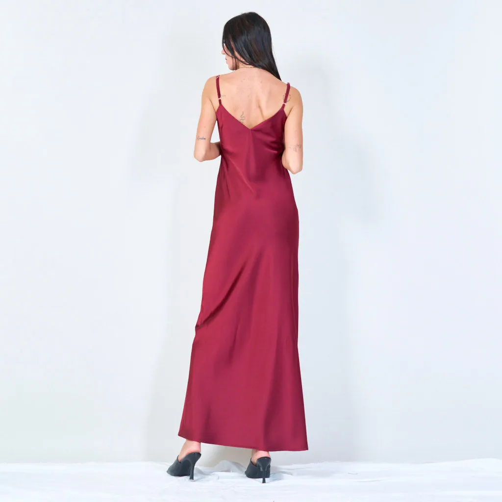 Elegant slip dress with adjustable straps wholesale