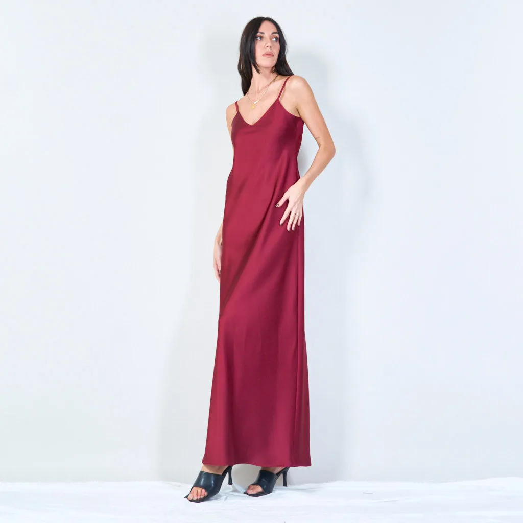 Elegant slip dress with adjustable straps wholesale