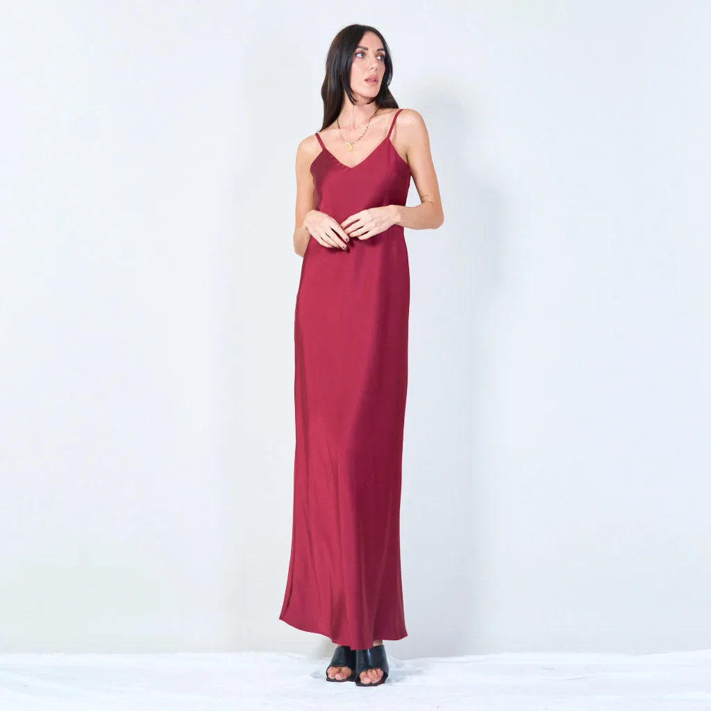 Elegant slip dress with adjustable straps wholesale