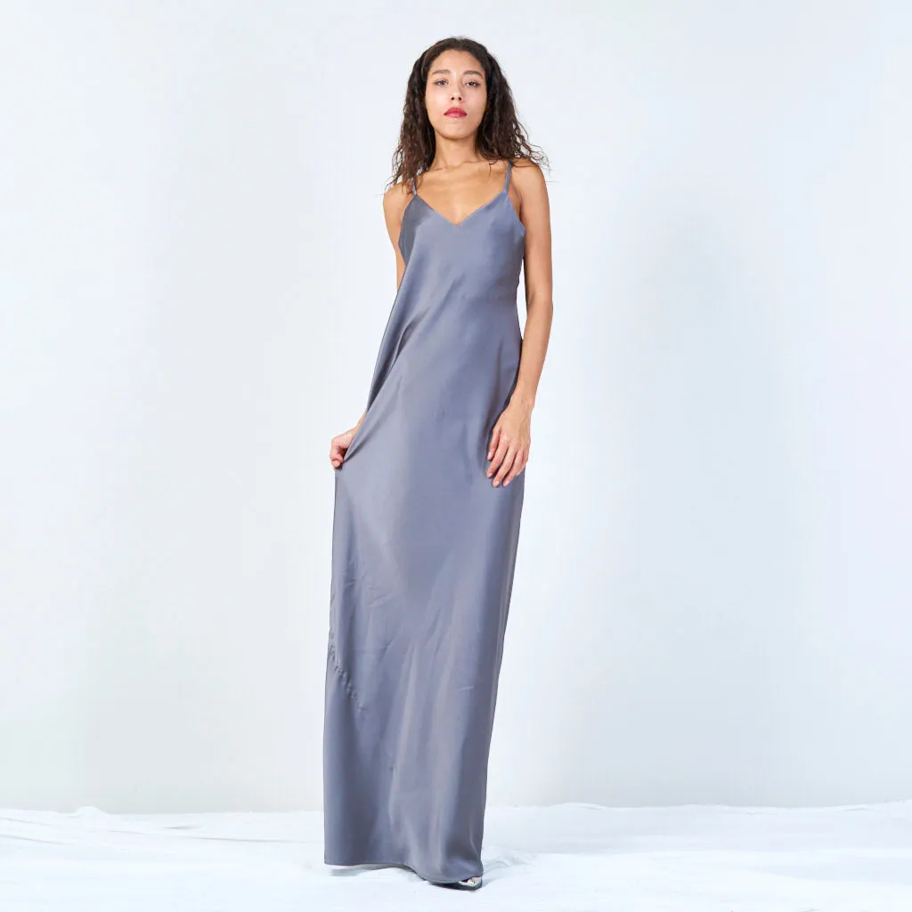 Elegant slip dress with adjustable straps wholesale