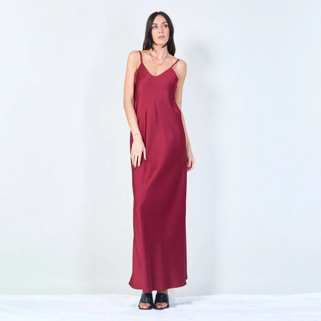 Elegant slip dress with adjustable straps wholesale