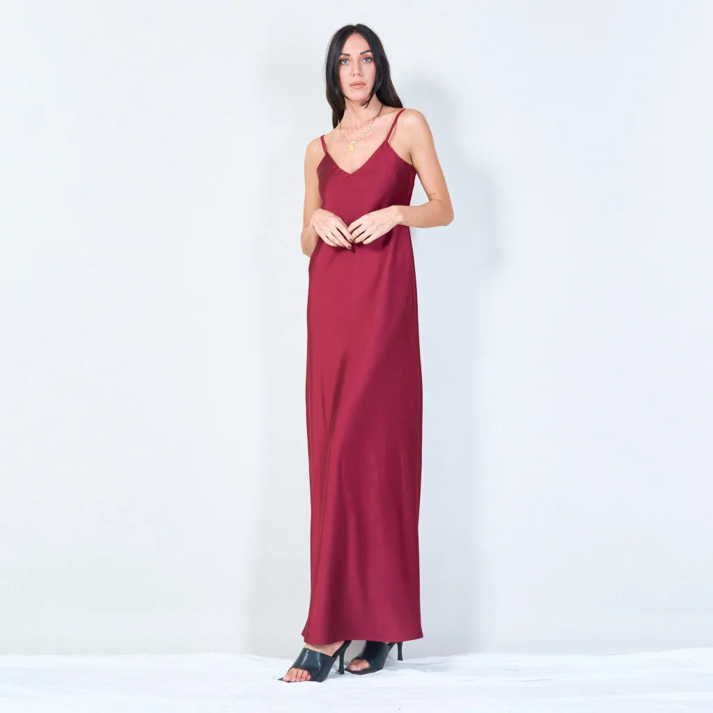 Elegant slip dress with adjustable straps wholesale