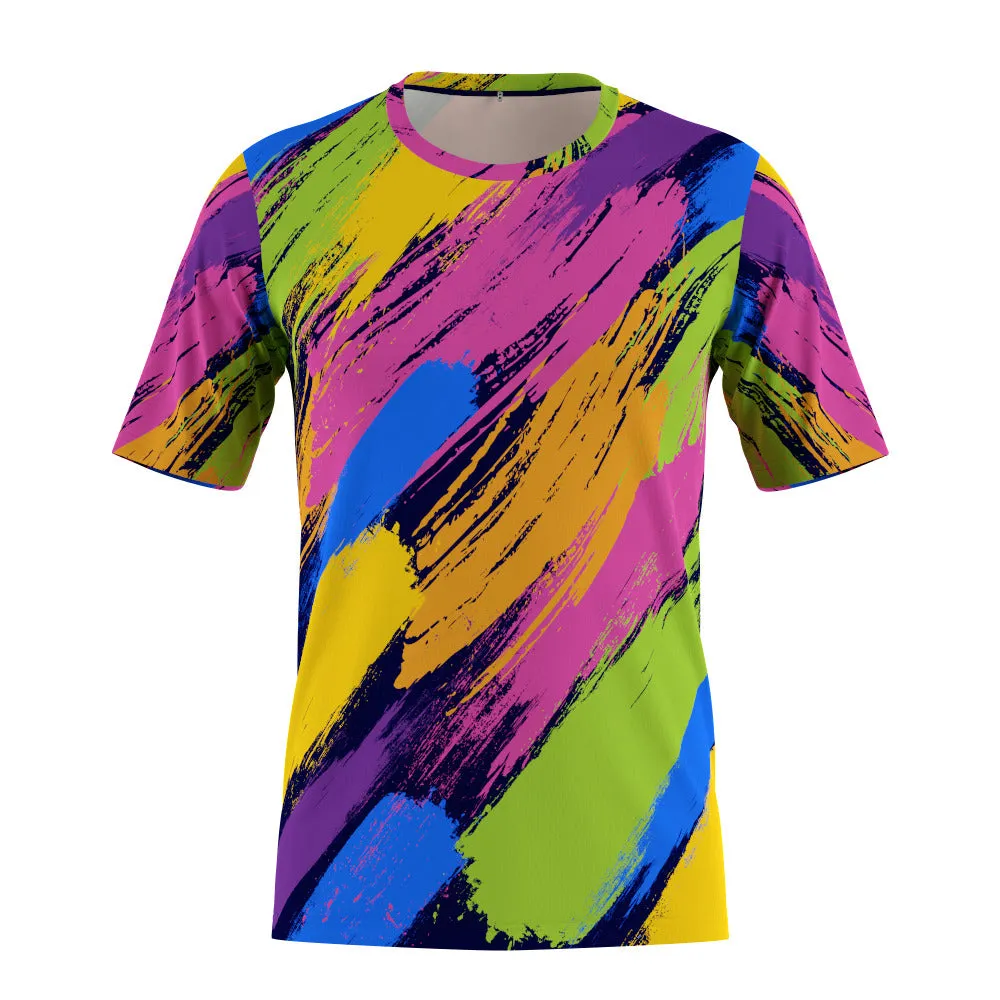 FMR Men's Painted Short Sleeve Running Shirt