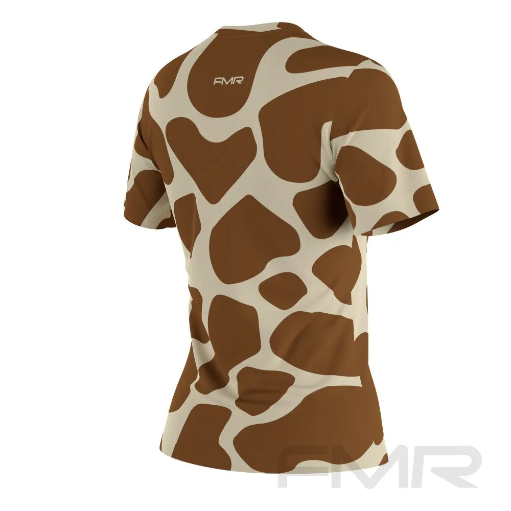 FMR Women's Giraffe Print Short Sleeve Running Shirt