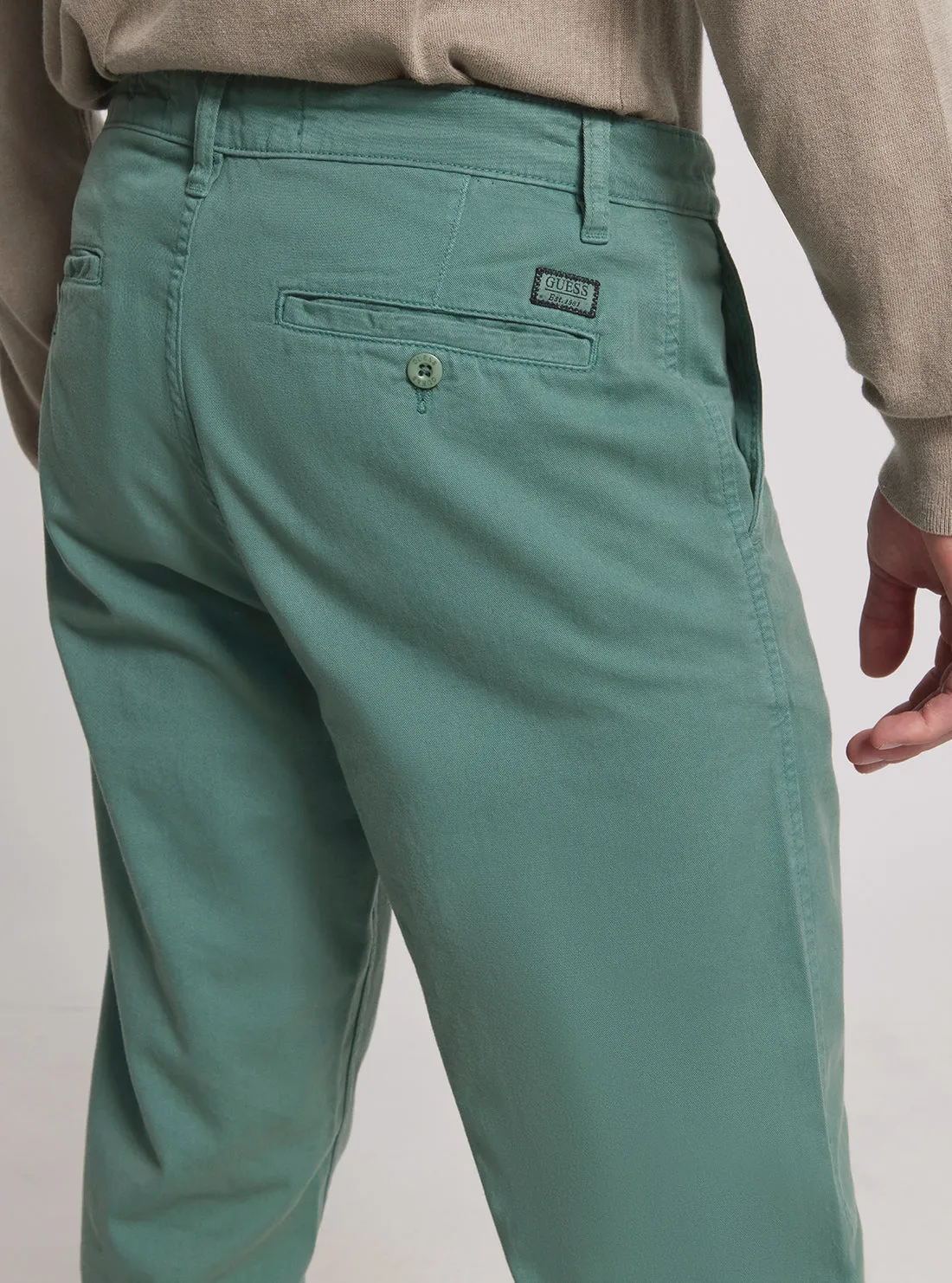 Green Mid-Rise Angels Chino Pants