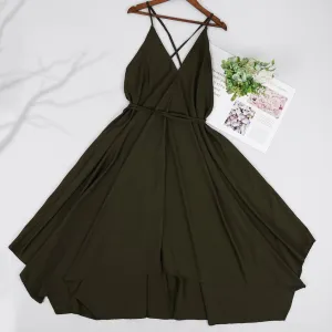 Handkerchief  Maxi Backless Strap Dress