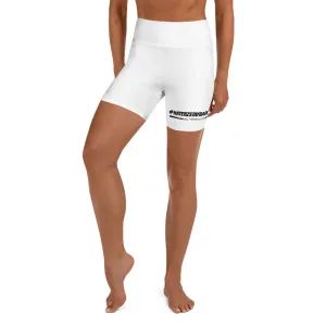 #HaterzStayBack Women's Yoga Shorts (White)