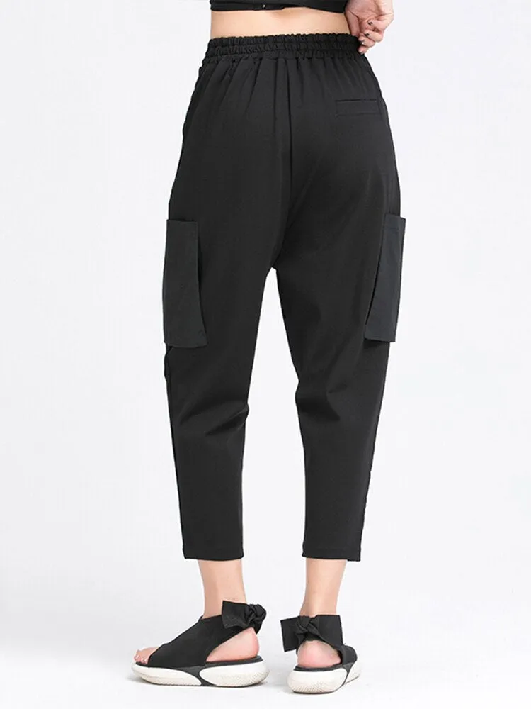 Irregular Split Loose Fit Harem Trousers