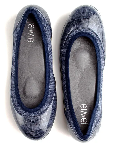 ja-vie indigo stripe jelly flats shoes