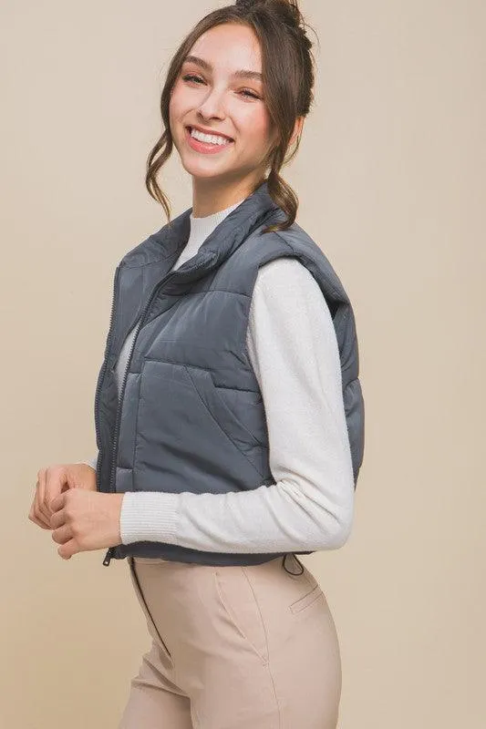 Layering Puffer Vest With Pockets