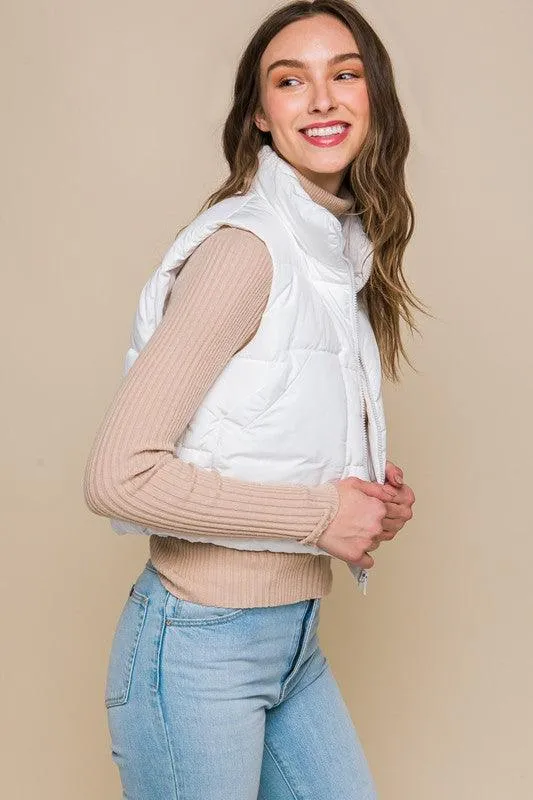 Layering Puffer Vest With Pockets