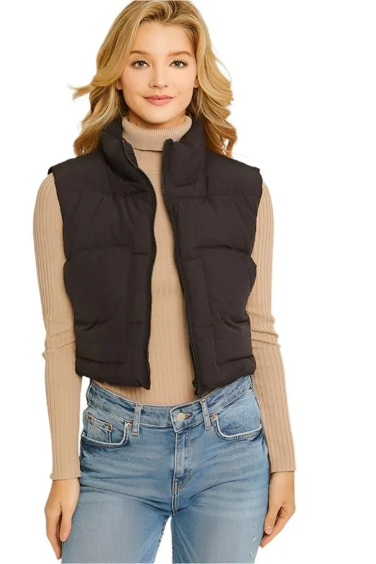 Layering Puffer Vest With Pockets