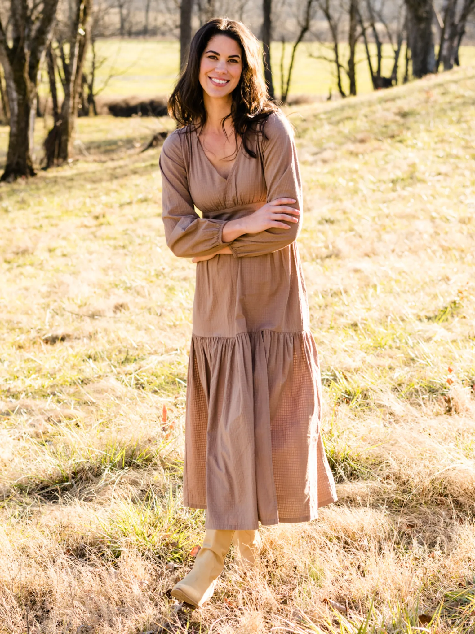 Leia Tiered Flowy Maxi Dress