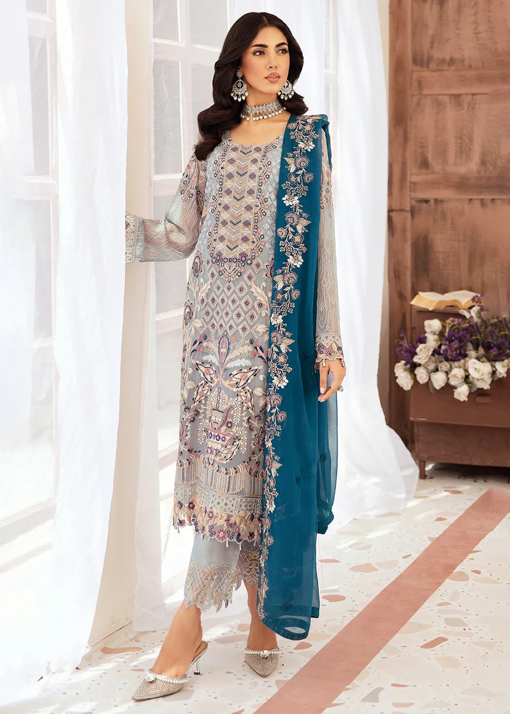 Luxury Chiffon Collection 2024 by Ramsha | F-2609