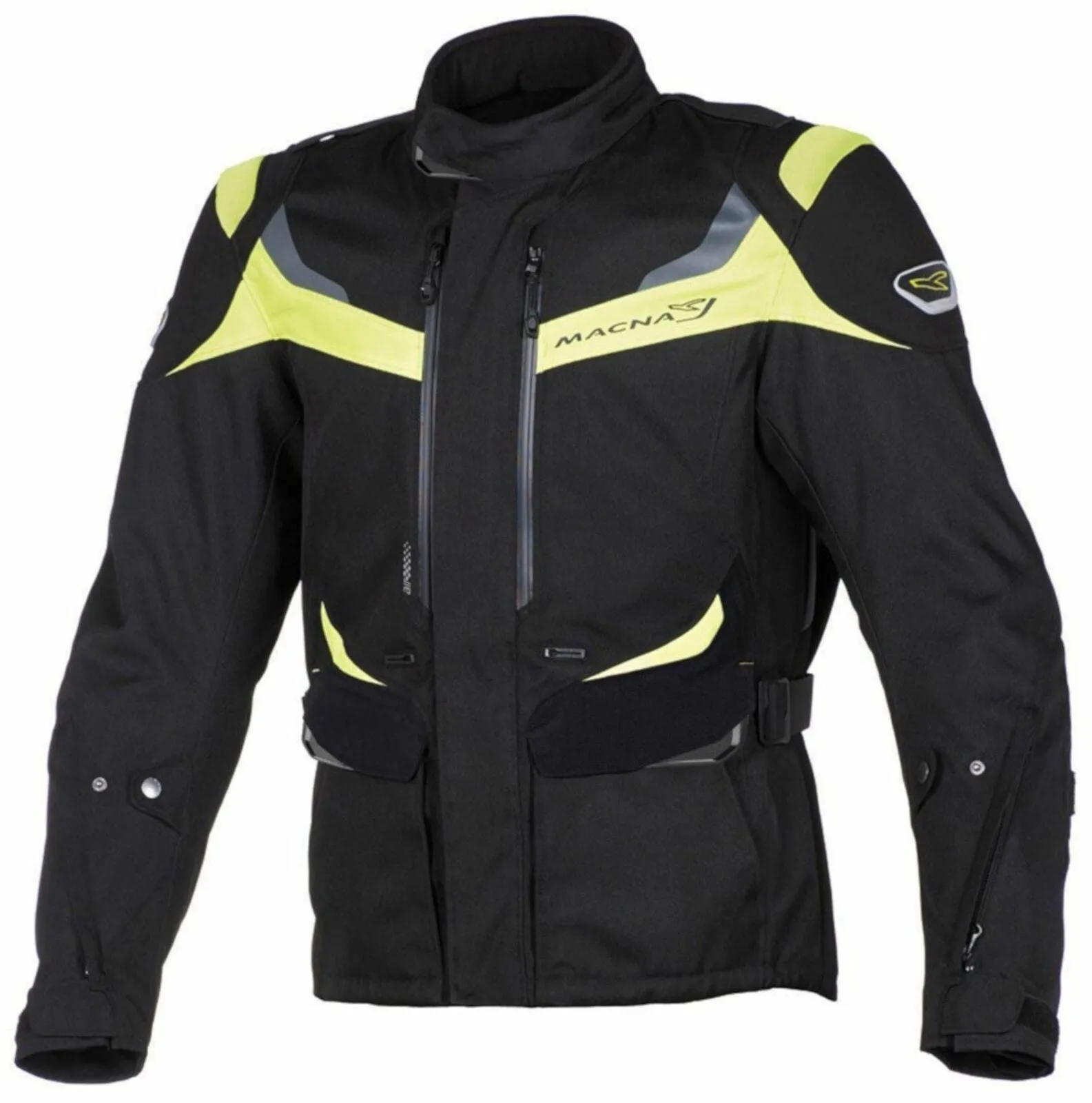 Macna Scope Waterproof Textile Jacket Black/Yellow