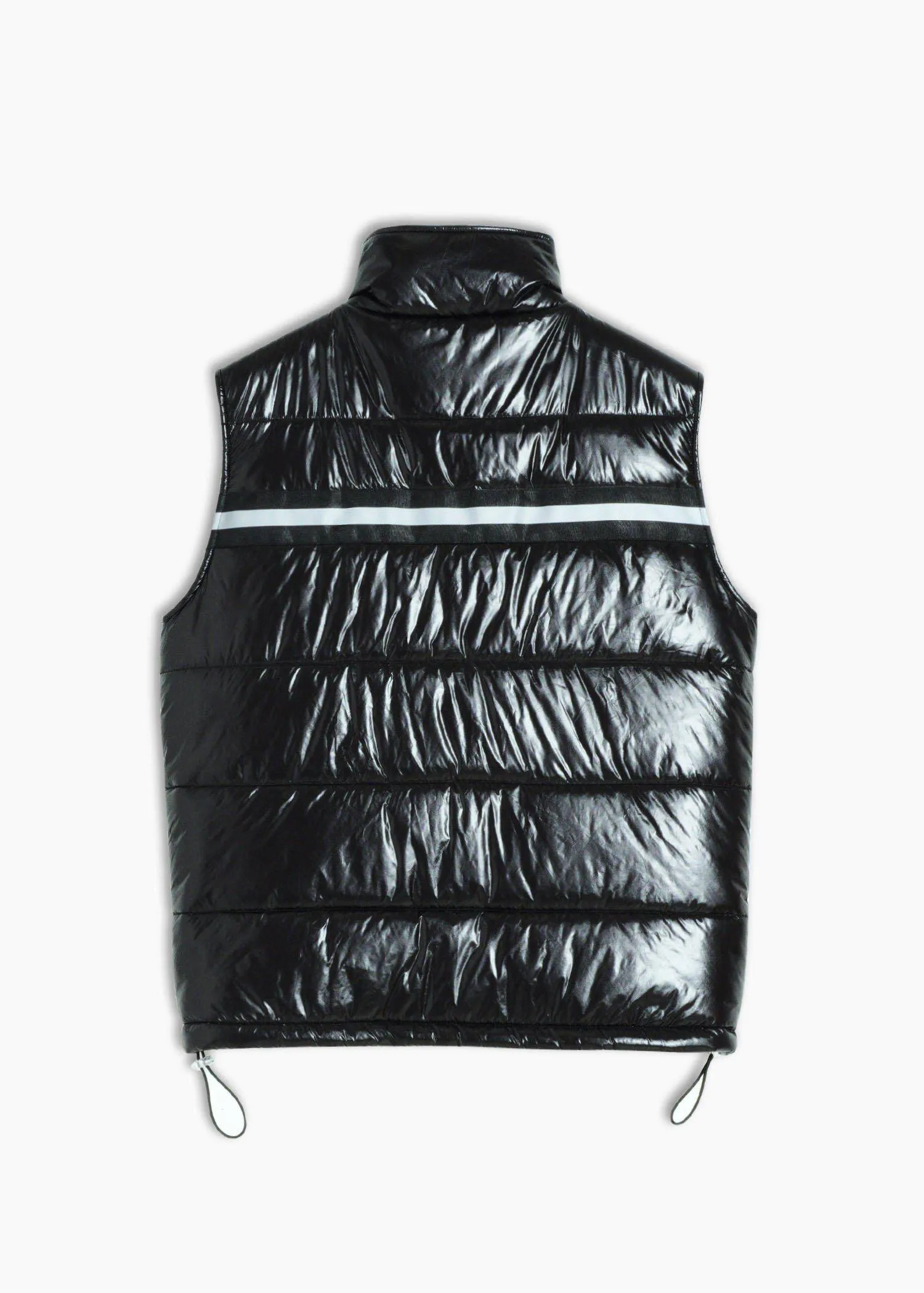 Men's Zip-Up Puffer Vest In Black