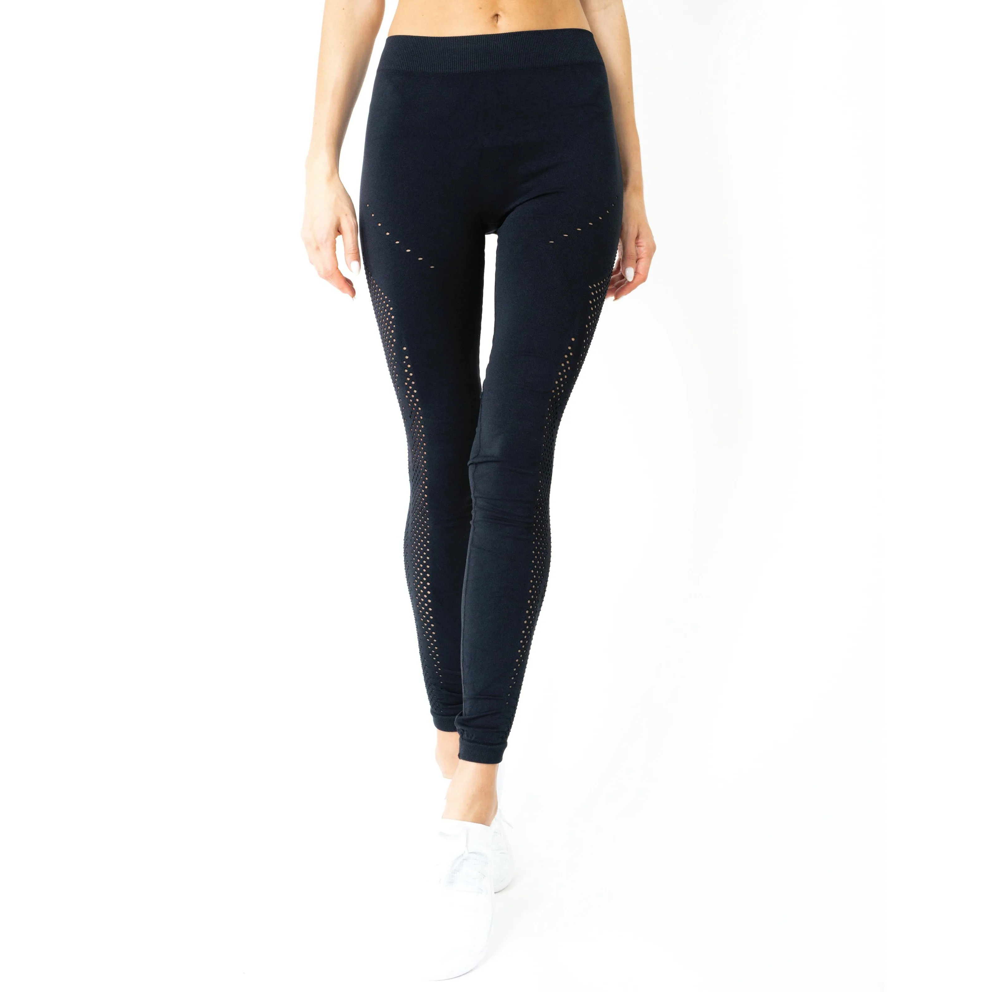 Milano Leggings & Bra Set - BLACK MADE IN ITALY