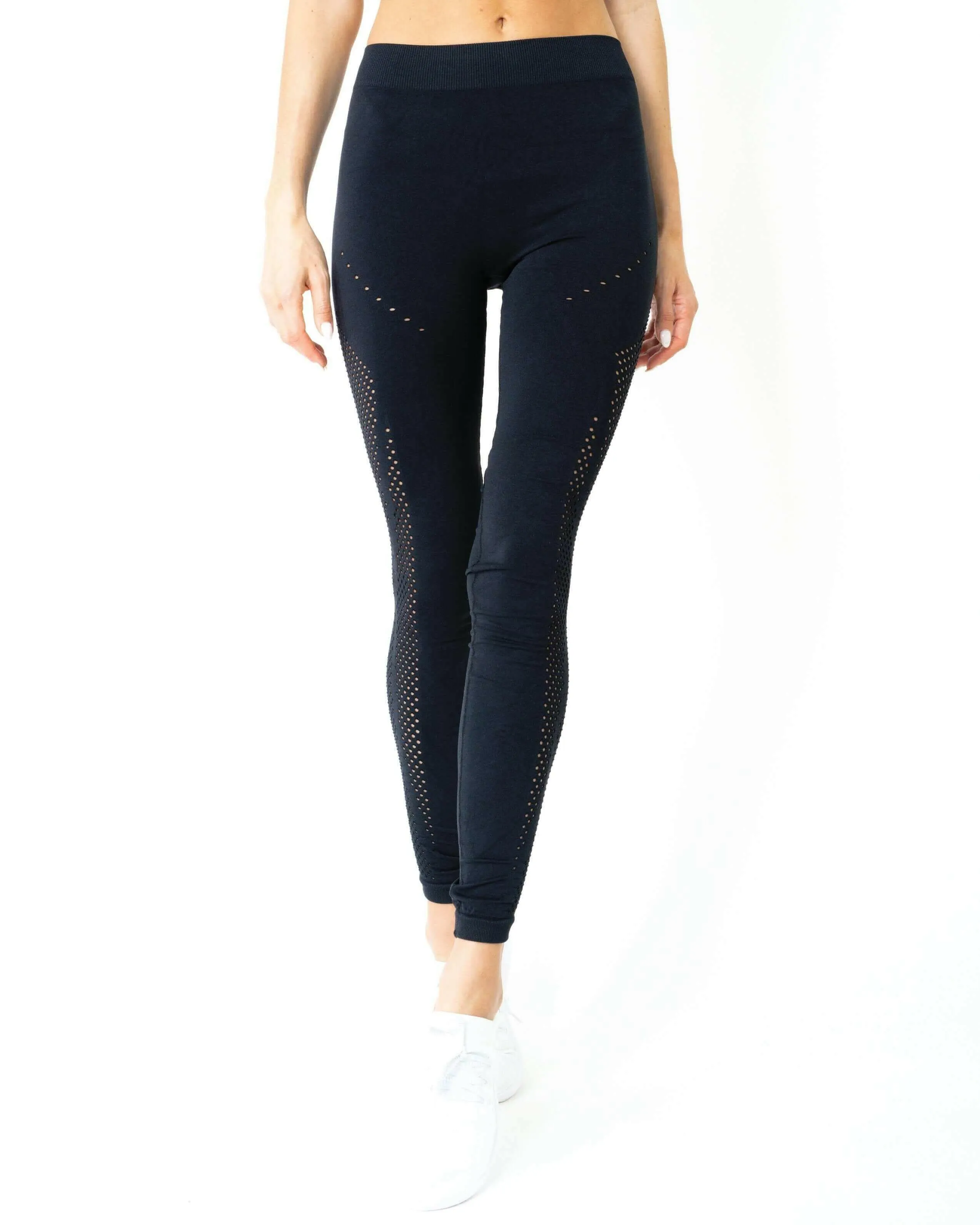 Milano Seamless Legging - Black [MADE IN ITALY]