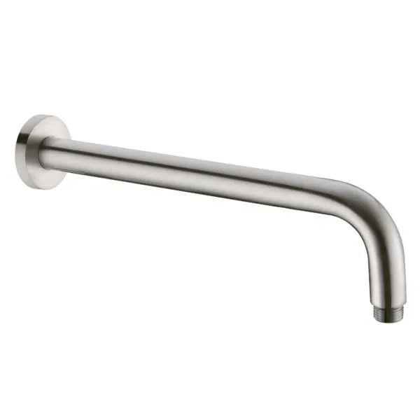 Nero Round Shower Arm 330m Length Brushed Nickel