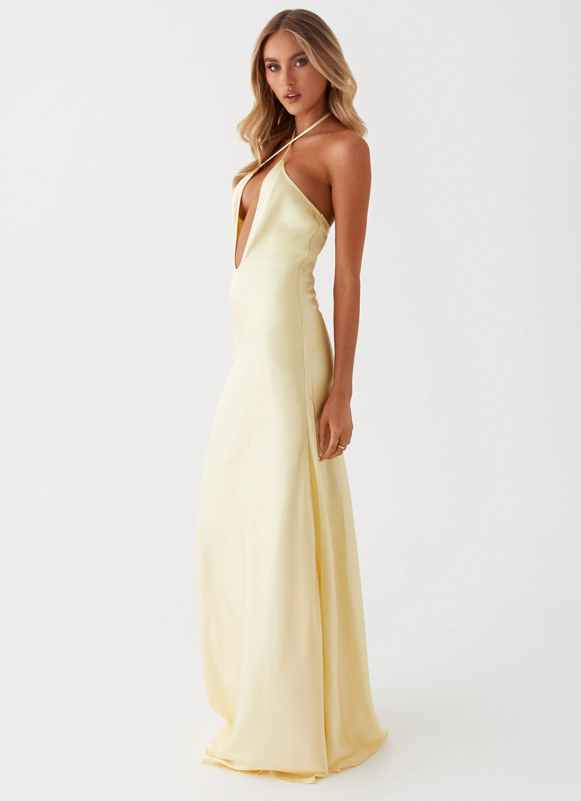 Noir Symphony Maxi Dress - Yellow