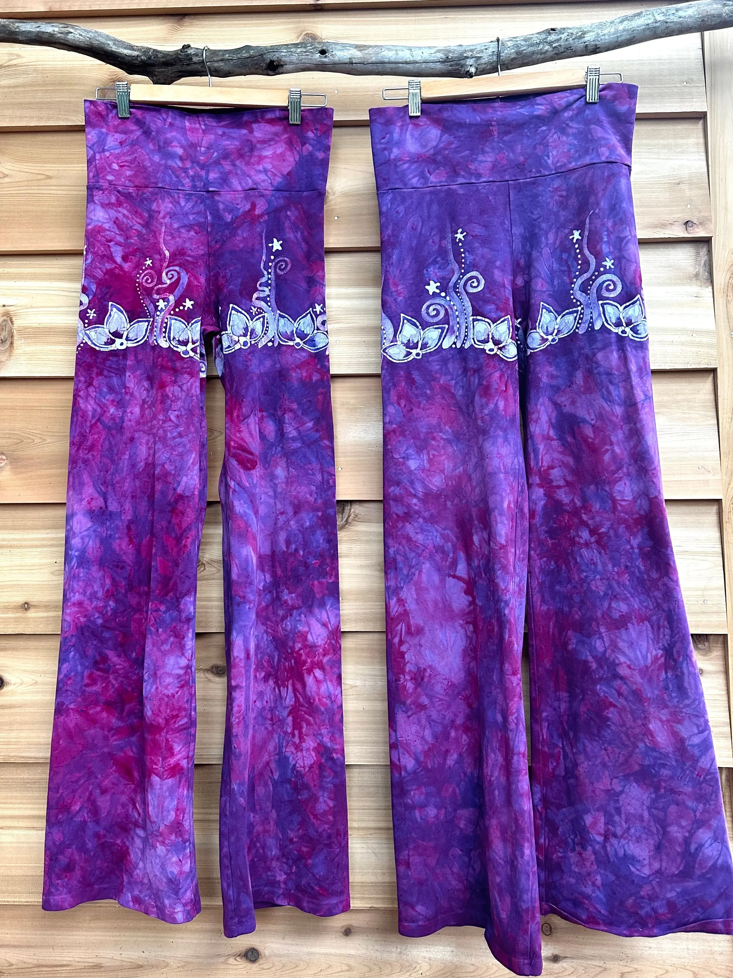 Pink Lotus Batik Yoga Pants