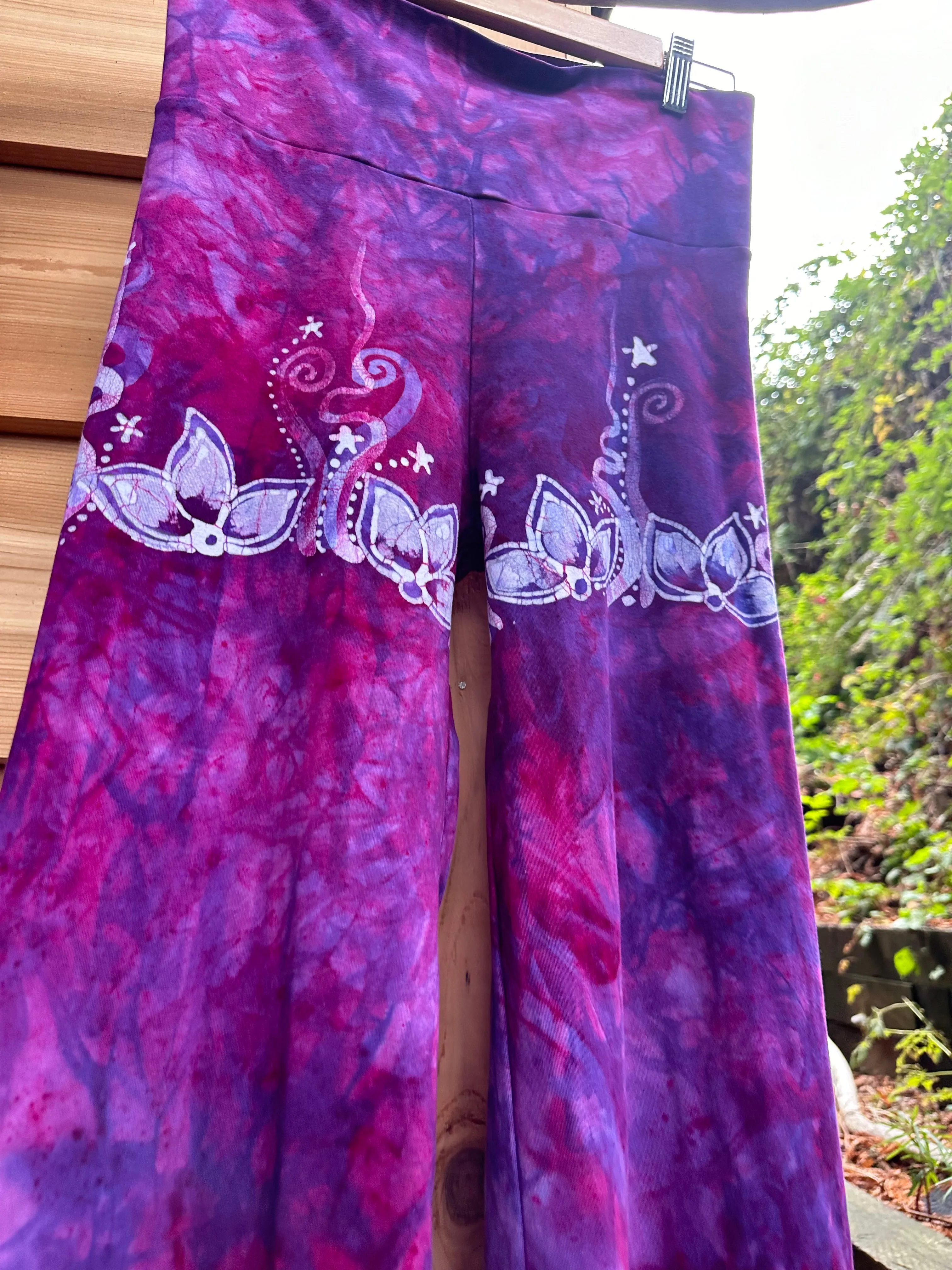 Pink Lotus Batik Yoga Pants