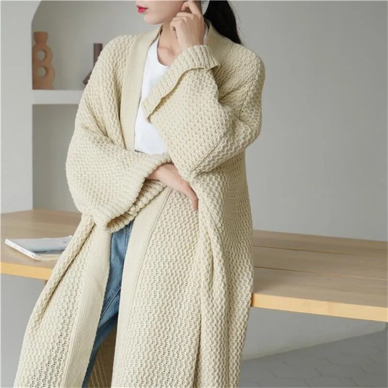 Plus Sizes Loose Knitting Women Overcoat