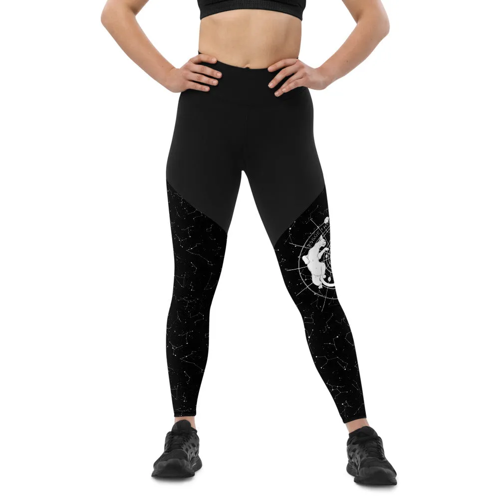 Purr Nebula Sports Leggings - Slimming Effect Compression Fabric with Bum-lift cut - UPF 50  Protection Vegan Gym & Yoga Essentials