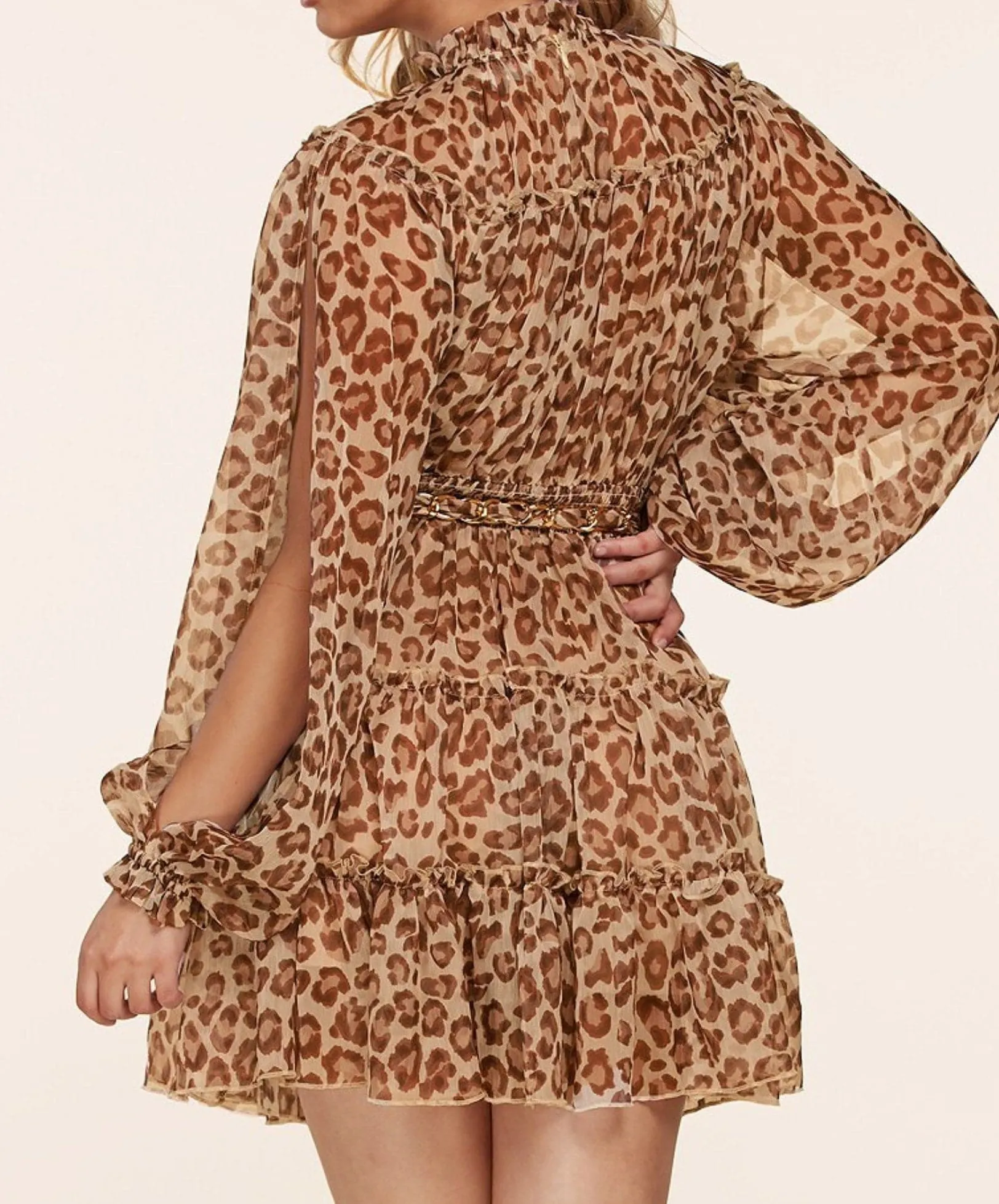 Ruffled Leopard Print Mini