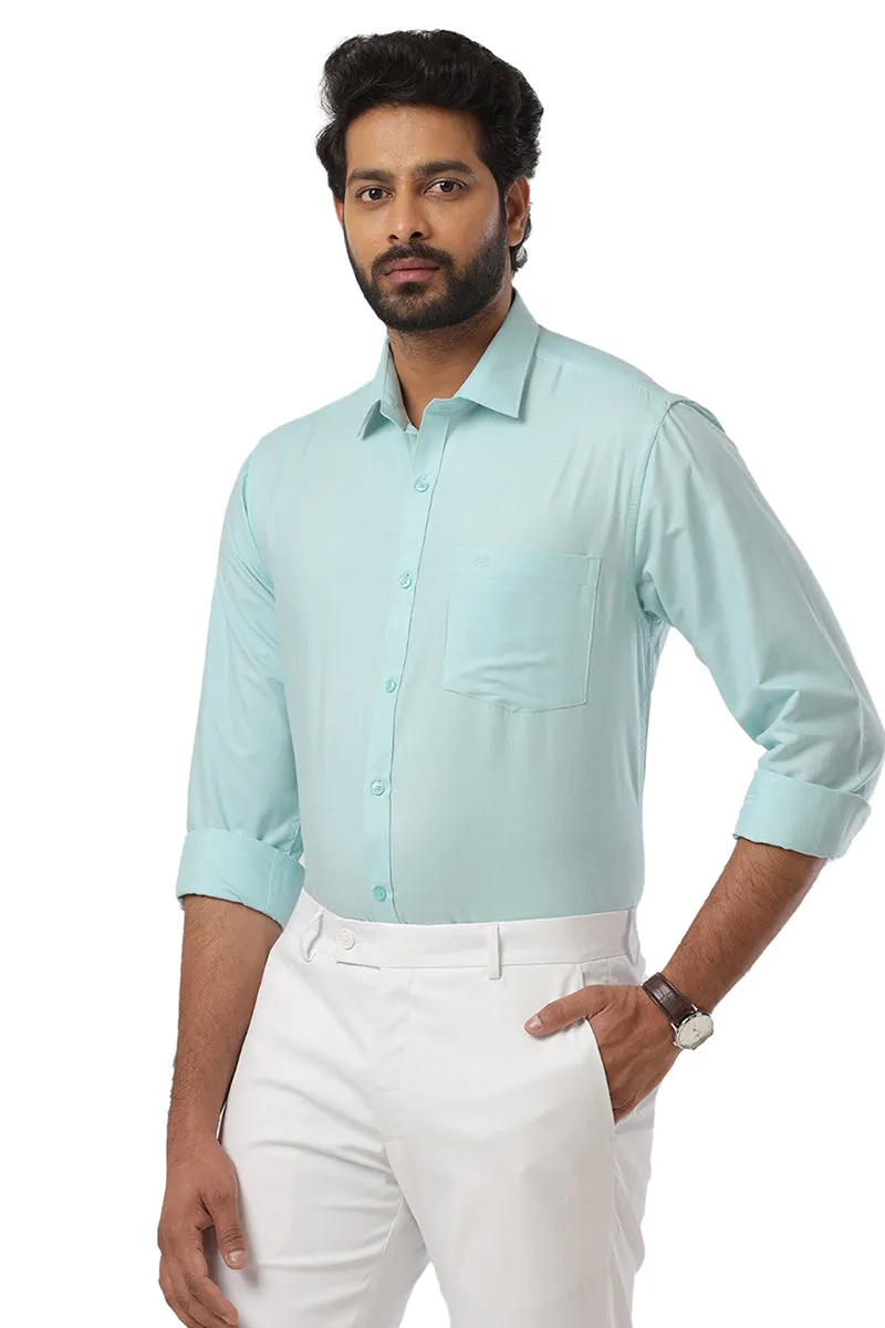 Super Soft - Mild Blue Formal Shirts for Men | Ariser